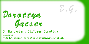 dorottya gacser business card